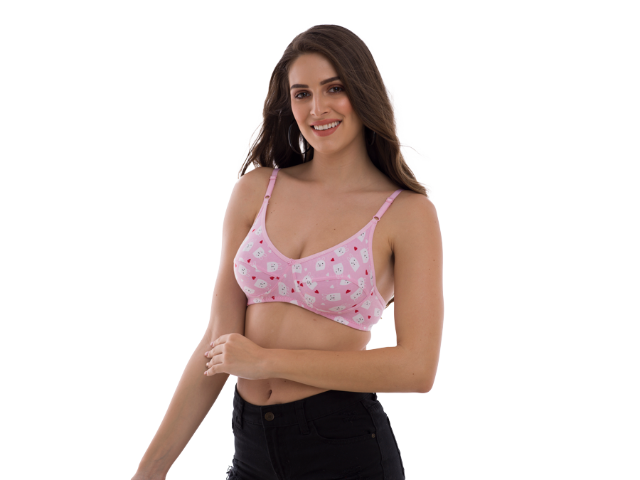 POOJARAGENEE for Young & Adult Women Breathable & Full Comfortable Sport  Bra with Racerback Full Coverage Non-Padded Non-Wired T-Shirt Bra Combo  Pack